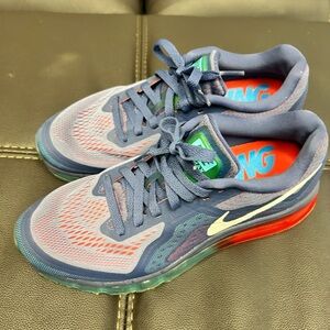 Nike Air Max Blue and Red Sneakers